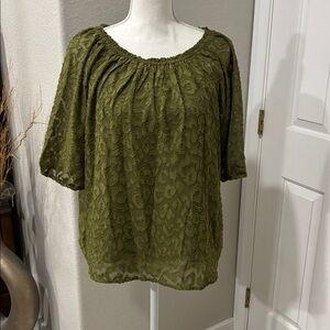 NWT Retrology Olive Green Blouse size PXL